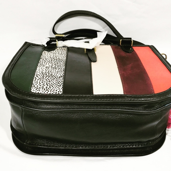 Fossil Ryder Satchel Patchwork Black Multi - Picture 4 of 5